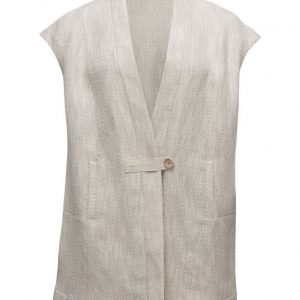 Violeta by Mango Linen Cotton-Blend Vest liivi