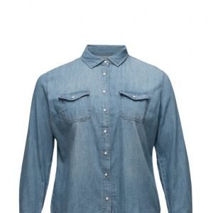 Violeta by Mango Medium Denim Shirt pitkähihainen paita