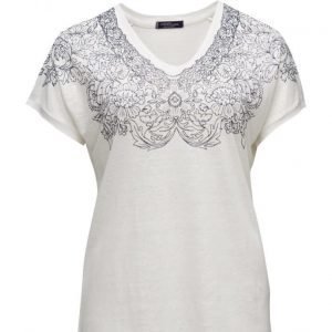 Violeta by Mango Printed Linen T-Shirt