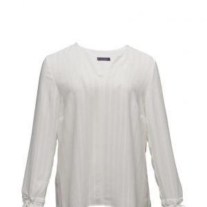 Violeta by Mango Stripe Texture Blouse pitkähihainen pusero