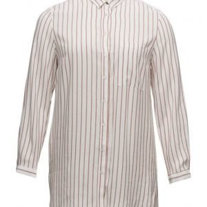 Violeta by Mango Striped Linen Blouse pitkähihainen pusero