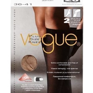 Vogue Plus Size Knee 20 Den Polvisukat 2-Pack