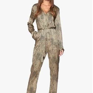 WYLDR Sophie Jumpsuit Gold/Black Leopard