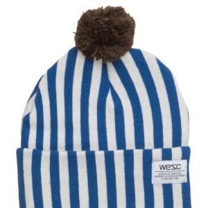 WeSC Puncho Pom Striped Beanie