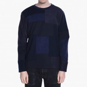 White Mountaineering Knitted Patchwork Long Sleeve Tee