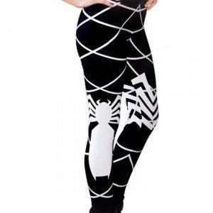 White spider leggings tights