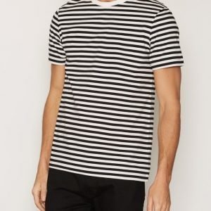 Whyred Art Stripe Shirt T-paita Offwhite