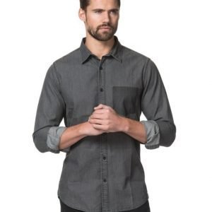 William Baxter James Twill Shirt Dark Grey