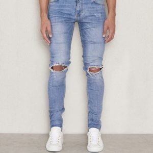 William Baxter Tim Superslim Ripped Washed Blue