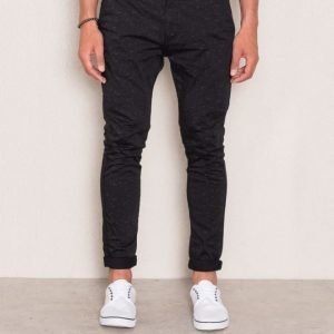 William Baxter Zack Cropped Chino Black Printed