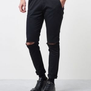 William Baxter Zack Cropped Chino Black Ripped