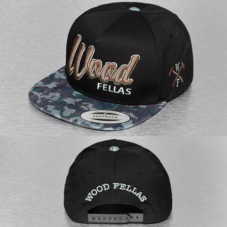 Wood Fellas Snapback Lippis Musta