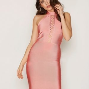 Wow Couture Front Strap Mini Dress Kotelomekko Salmon