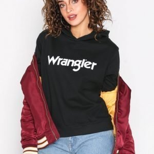 Wrangler Logo Hoodie Black Huppari Black