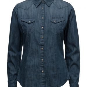 Wrangler Slim Western Shirt Bleach pitkähihainen paita