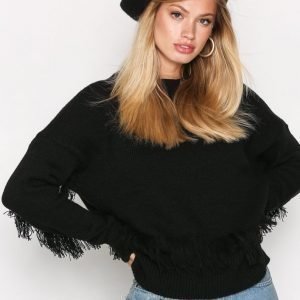 Y.A.S Yasfringe Knit Pullover Neulepusero Musta