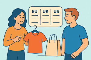 Kansainväliset vaatekoot – EU, UK ja US rinnakkain